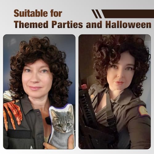 FantaLook Short Curly Brown Halloween Cosplay Wig for Men - Image 5