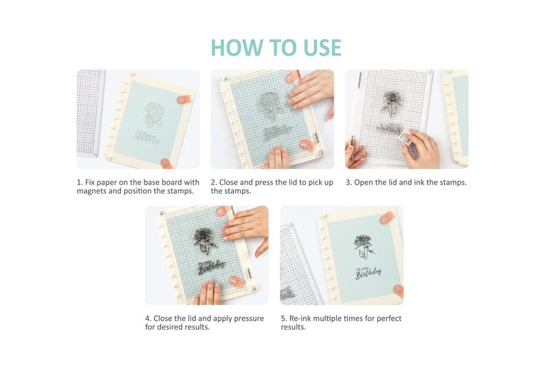 BiraBira Easy Stamp Platform Tool for Accurate Craft Stamping (Stamp Platform) - Image 2