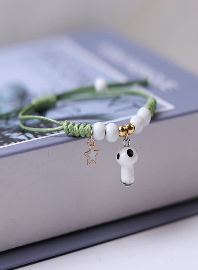 Pingyongchang 6Pcs Cute Funny Mushroom Bracelets Colorful Beaded Luck String Rope Chain Braided Bracelet Friendship Jewelry for Women - Image 4