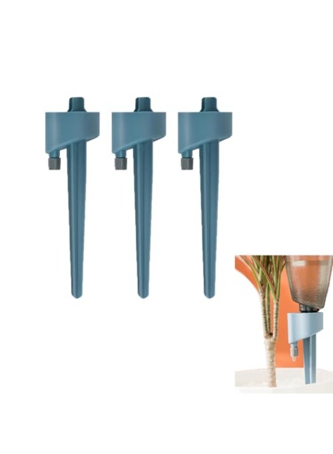 Generic 3 pcs of automatic watering artifact, conical and stable insert base Compatible with 28-30mm bottle mouth丨Indoor and outdoor green irrigation system丨Separate & combined optional (Drip machine, blue) - Image 1