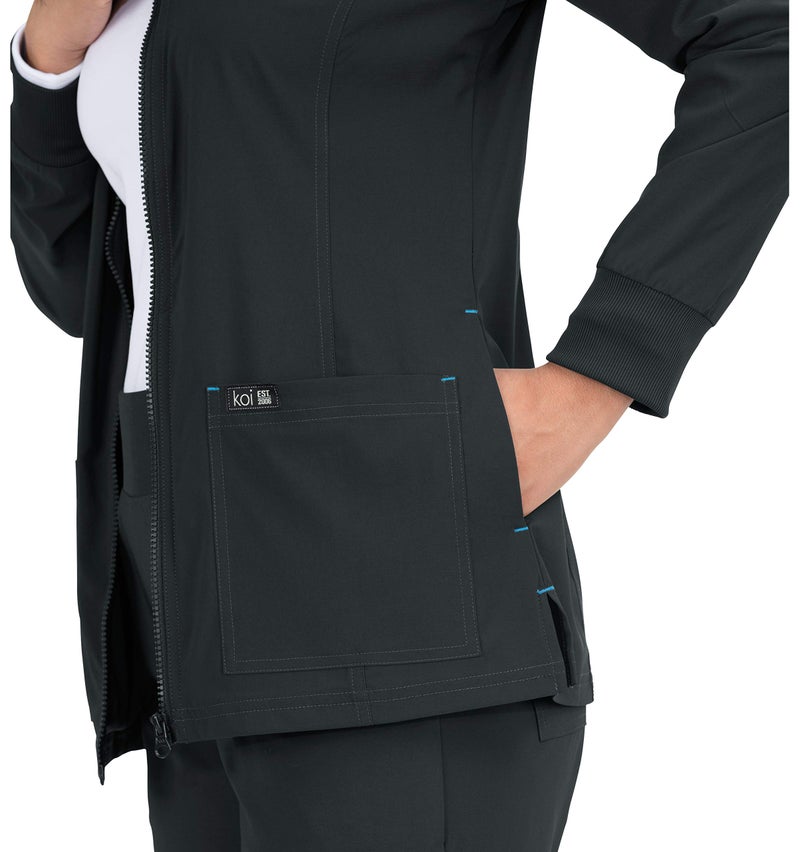 KOI Basics 450 Women's Andrea Jacket (Black, Medium) - Image 4