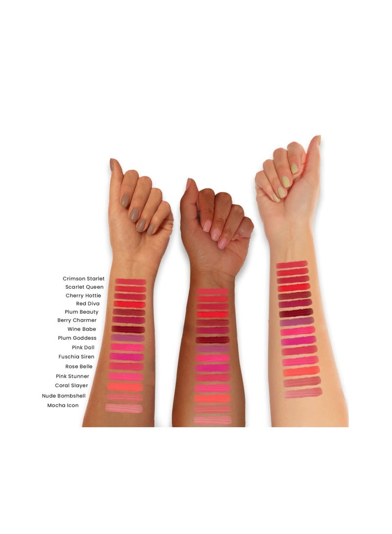 MyGlamm Ultimatte Long Stay Matte Liquid Lipstick Cherry - Image 3