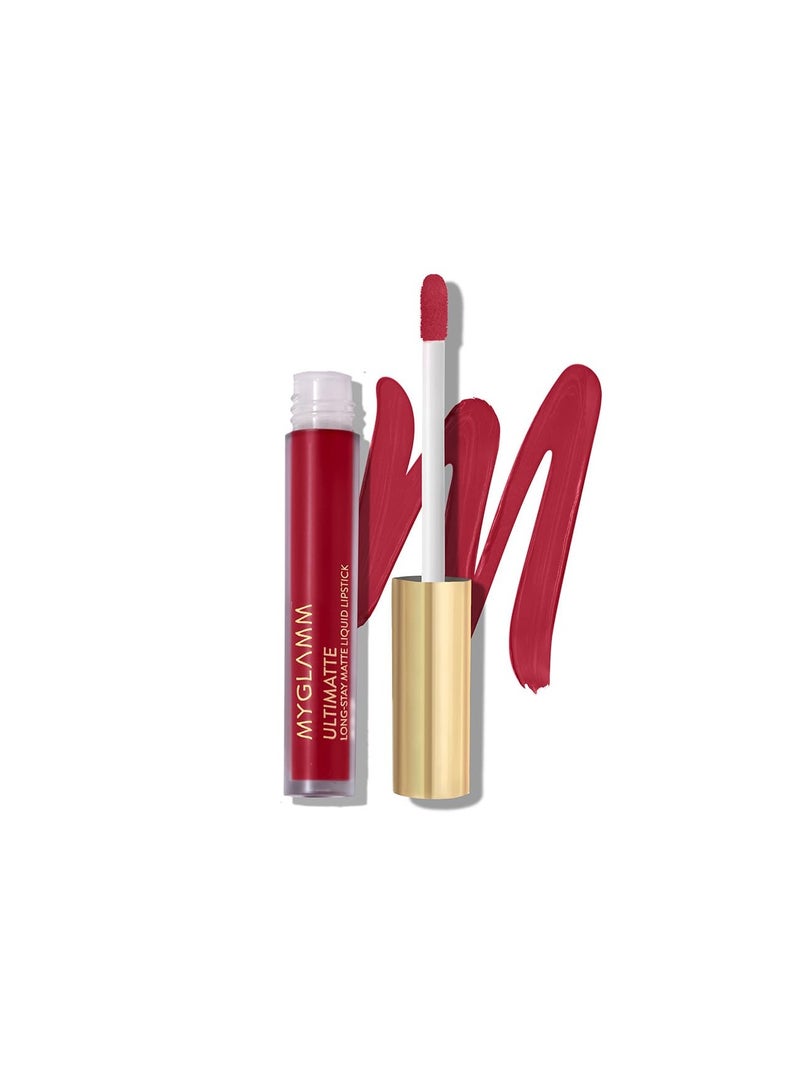 MyGlamm Ultimatte Long Stay Matte Liquid Lipstick Cherry - Image 1