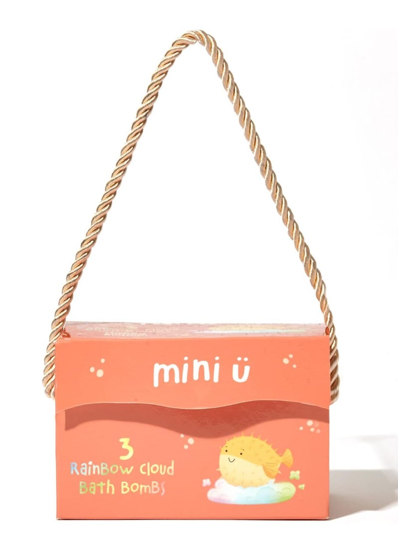 Mini U Cloud Bath Bombs, Rainbow Trail Bath Bombs for Kids, Vegan & Cruelty Free, Non Toxic - Image 2