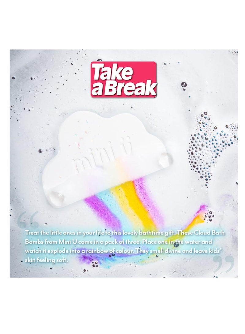 Mini U Cloud Bath Bombs, Rainbow Trail Bath Bombs for Kids, Vegan & Cruelty Free, Non Toxic - Image 3