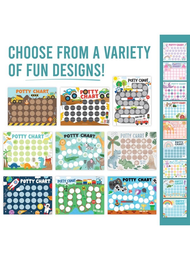 Hadley Designs Construction Potty Training Chart For Toddlers Boys - Potty Chart For Boys With Stickers, Kids Potty Training Chart For Toddlers Boys, Potty Sticker Chart For Toddlers Boy - Image 2