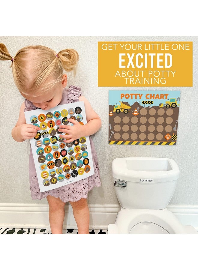Hadley Designs Construction Potty Training Chart For Toddlers Boys - Potty Chart For Boys With Stickers, Kids Potty Training Chart For Toddlers Boys, Potty Sticker Chart For Toddlers Boy - Image 4