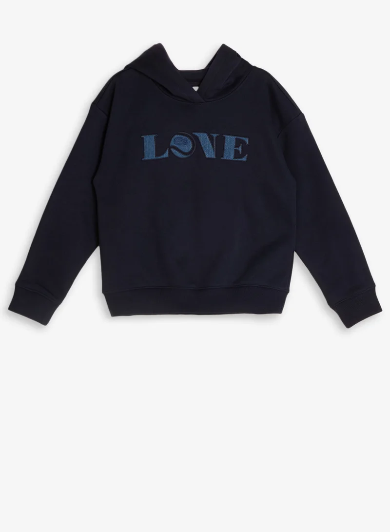 Lacoste Youth Logo Detail Hoodie