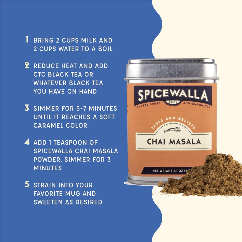 Spicewalla Masala Chai Spice 2.1 oz | Tea, Latte, Coffee, | Unsweetened Powdered Spice - Image 4