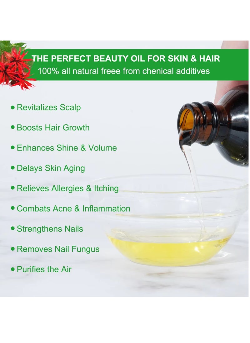 ALIVER - 60ml Monarda Oil for Hair Growth 100% Pure Natural Co2 Extraction Monarda Essential Oil for Hair & Skin Reduce Fine Lines & Wrinkles Promotes Hair Eyelash Eyebrow Growth & Antibacterial - Image 1