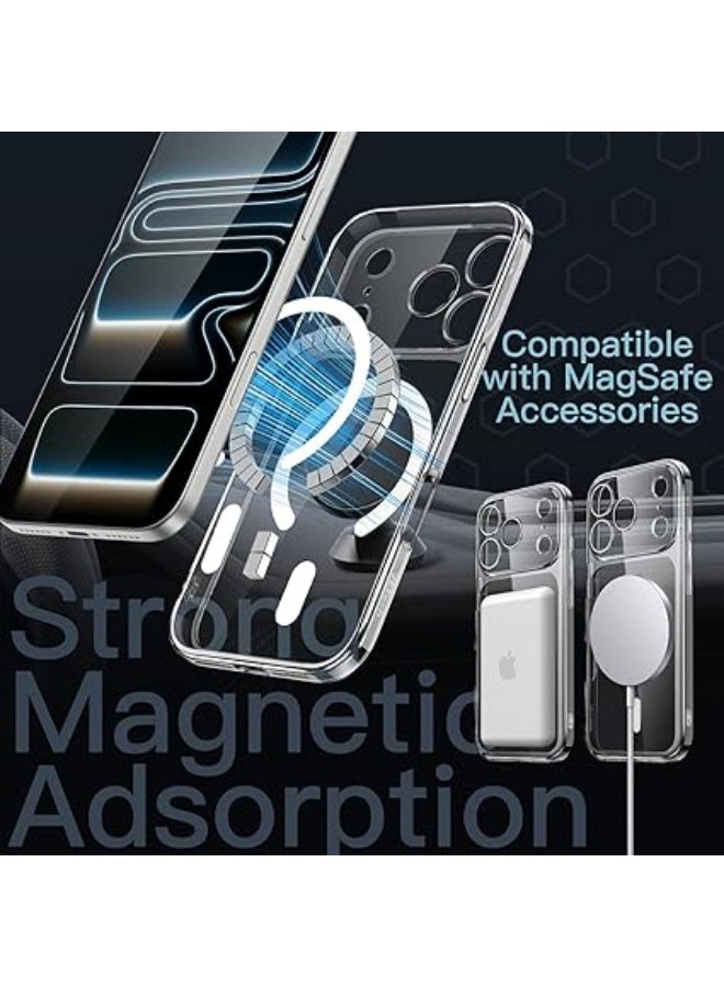 erorex Magnetic Slim Case for iPhone 17 Pro Max 6.9-Inch Compatible with MagSafe, Camera Lens Full Protection, Ultra-Thin Lightweight Clear Minimalist Protective Phone Cover (Clear) - Image 4