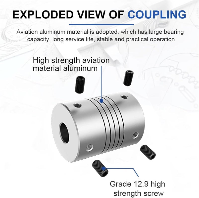 LR D D30L35 Aluminum Elastic Winding Shaft Coupler Motor Connector 8mm to 18mm Clamping Type Customize Flexible Coupling(10mmX12mm) - Image 3