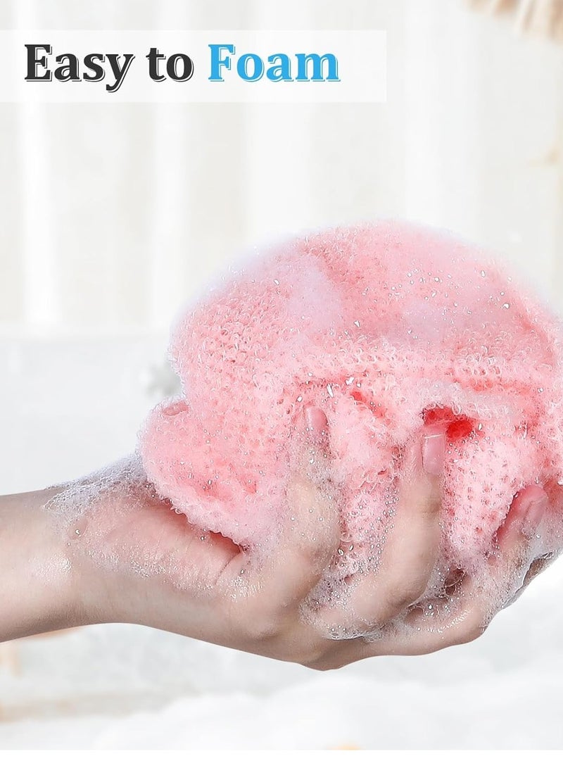 general 4 Pieces African Exfoliating Net, Long African Net Sponge, Nylon African Net Cloth, Exfoliating Washcloth, Body Scrubbers for Use in Shower, Back Scrubber Skin Smoothers for Bath (Multicolor 4) - Image 5