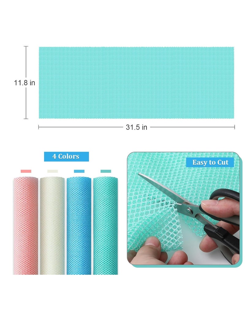 general 4 Pieces African Exfoliating Net, Long African Net Sponge, Nylon African Net Cloth, Exfoliating Washcloth, Body Scrubbers for Use in Shower, Back Scrubber Skin Smoothers for Bath (Multicolor 4) - Image 3