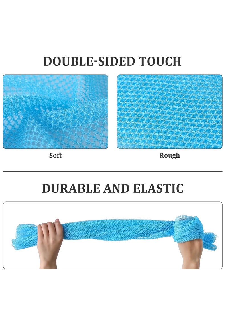 general 4 Pieces African Exfoliating Net, Long African Net Sponge, Nylon African Net Cloth, Exfoliating Washcloth, Body Scrubbers for Use in Shower, Back Scrubber Skin Smoothers for Bath (Multicolor 4) - Image 2