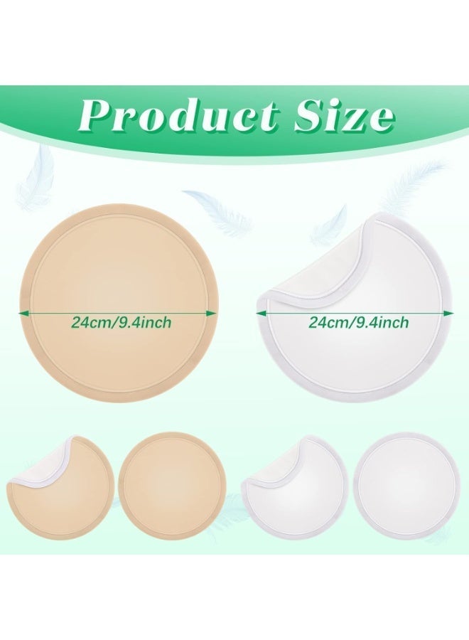 Bukela 4Pcs Castor Oil Pack Wrap Breast, Large Castor Oil Compress Wrap Reusable Organic Cotton Breast Pad for Women Less Inflammation Pain Fibrocystic Soft Nursing Pads Kit - Image 2