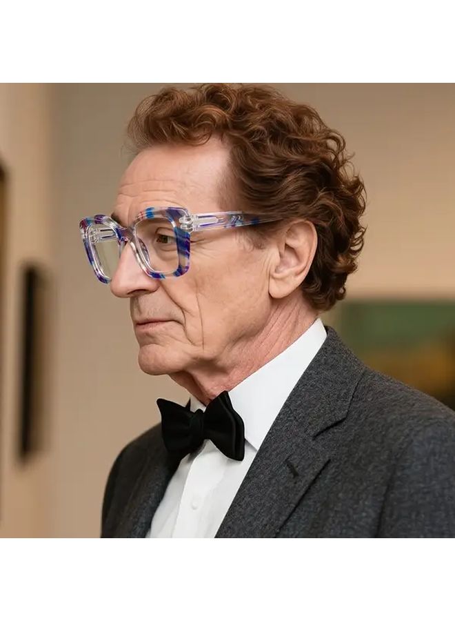 نظارات قراءة وردية شفافة بقوة تكبير ٣٫٥X خفيفة الوزن وقابلة للحمل للرجال والنساء - Image 3