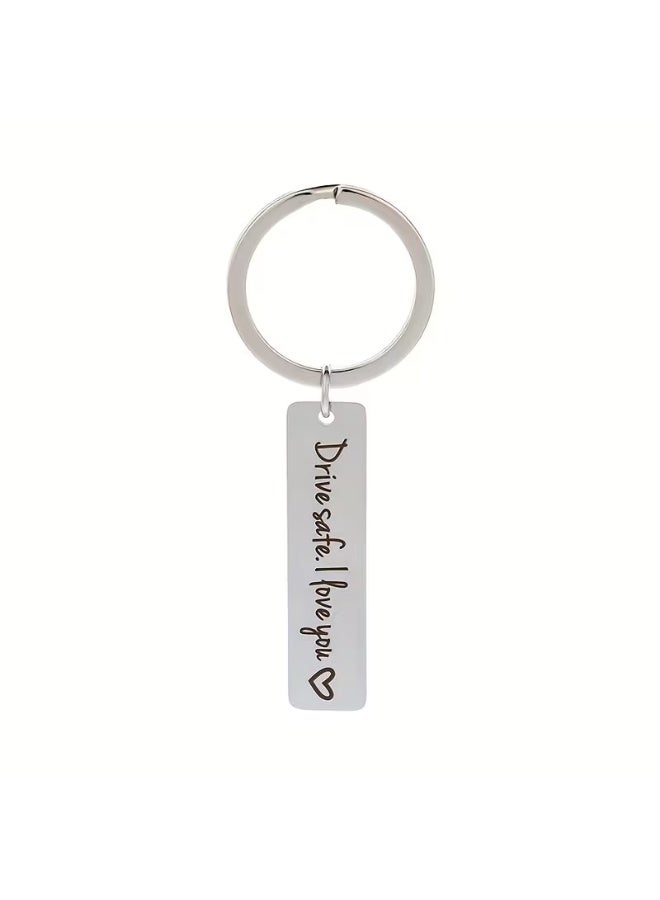aeen Stainless Steel Long Keychain, Drive Safe I Love You Message Engrave on, Everyday Use Accessory - Image 4