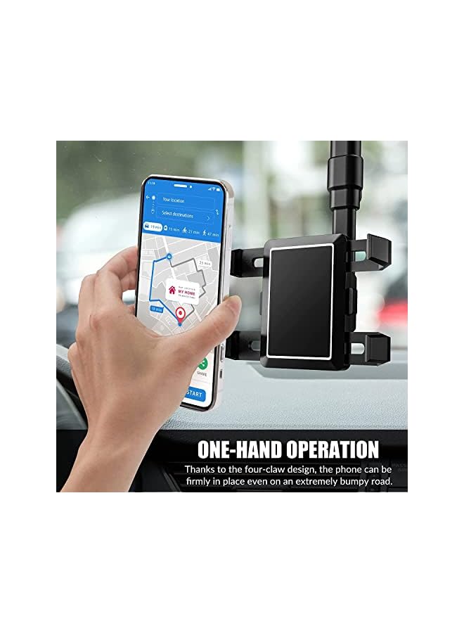 PROMASS Mirror Phone Holder for Car,2022 Rotatable and Retractable Car Phone Holder Mount Universal Multifunctional 360° Rear View Mirror Phone Holder Pro Clip Car Mirror Phone Mount for Mobile Phone  - Image 5