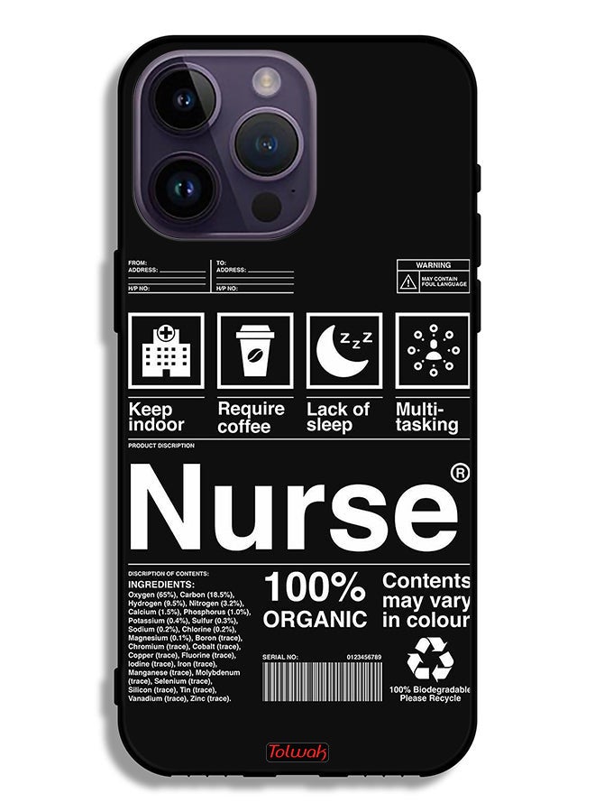 Tolwak Apple iPhone 14 Pro Max Protective Case Nurse Sticker - Image 2
