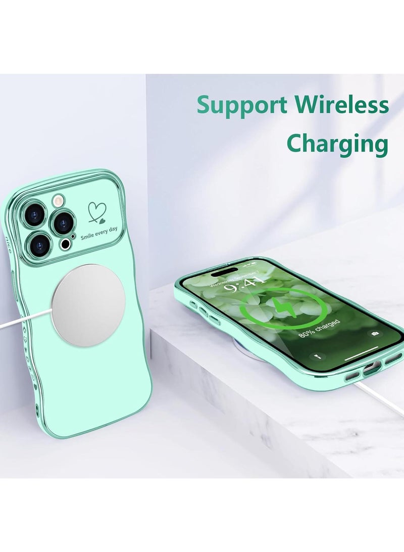 Y&D Suitable For Iphone 14 Electroplated Love Large Window Wave Drop Resistant Phone Case - Image 3