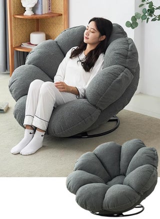 Petal Swivel Chair Sofa Grey