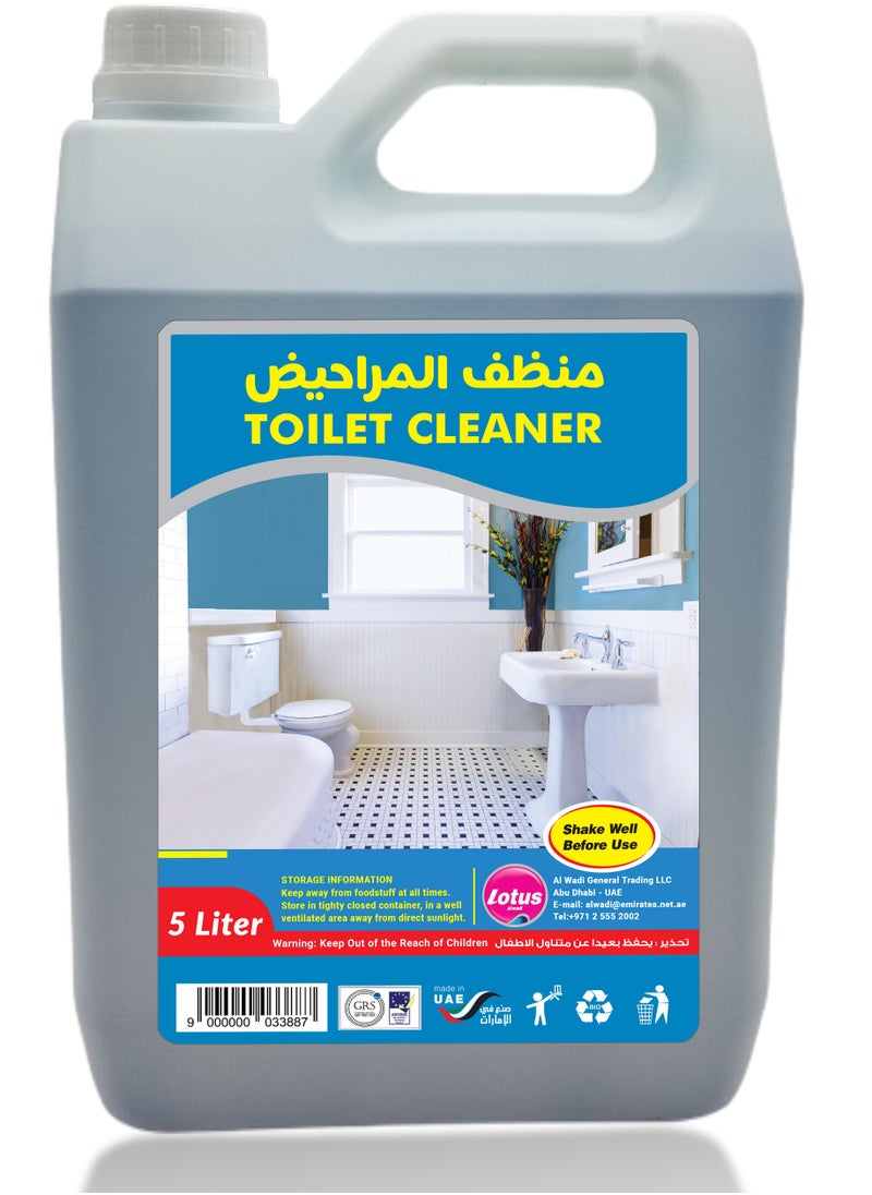 Lotus Alwadi - Lotus Alwadi liquid Toilet Bowl Cleaner, Country Scent, 5 Liter (Box of 3) - Image 1