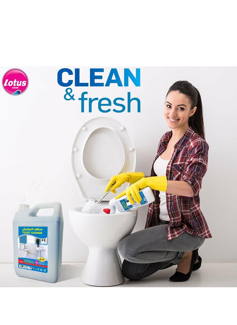 Lotus Alwadi - Lotus Alwadi liquid Toilet Bowl Cleaner, Country Scent, 5 Liter (Box of 3) - Image 1