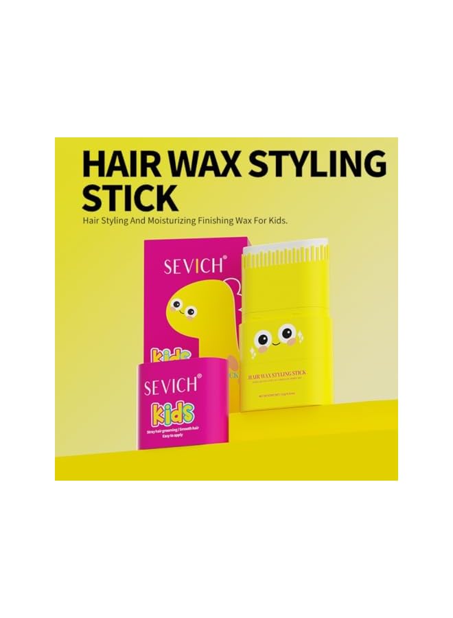 Sevich Hair Wax Stick for Kids, Hair Styling Gel for Kids, Broken Hairs Finishing Stick Cream for Toddlers, Kid Hairs Style Product, Long Lasting Wax Stick Built-In Comb Retractable Styling 15G - Image 3