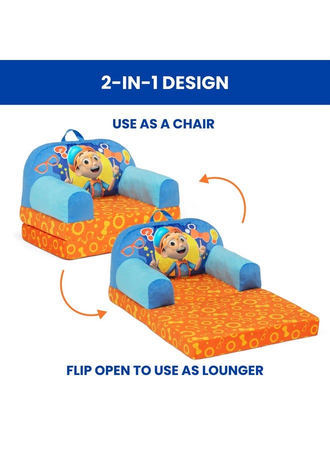 Delta CHILDREN Delta Children - Blippi Cozee Buddy Flip-Out Kids Chair, Blue - Image 2