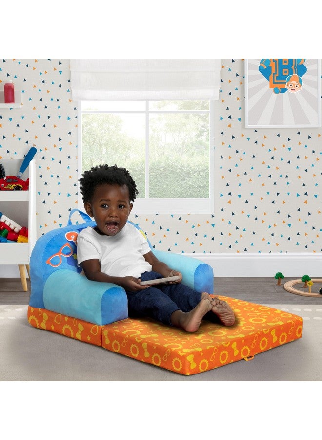 Delta CHILDREN Delta Children - Blippi Cozee Buddy Flip-Out Kids Chair, Blue - Image 1