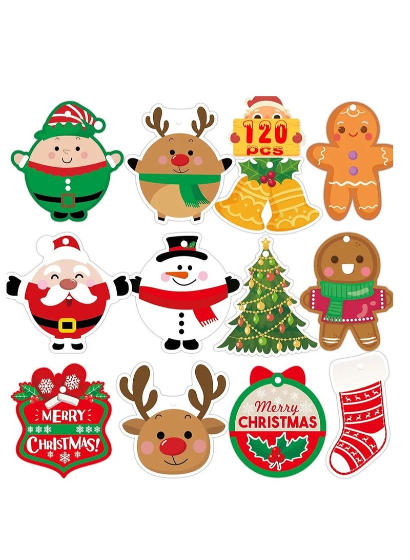 Christmas Gift Tags 120 Pcs Xmas Gift  Tags for Presents Labels for Gift Tags with String  labels Present Tags - Image 1