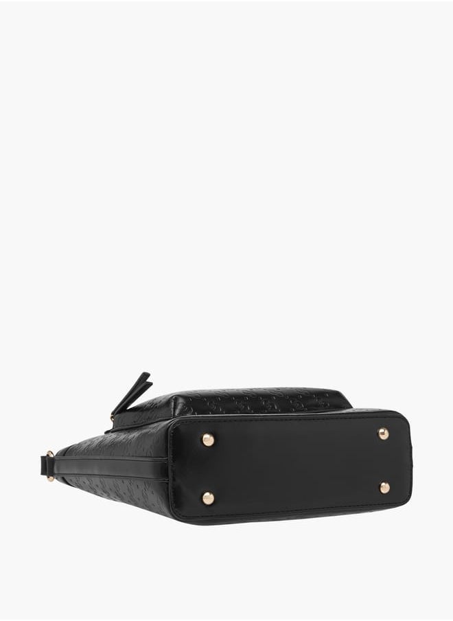 Celeste Women Monogram Embossed Crossbody Bag with Adjustable Strap  - Image 5