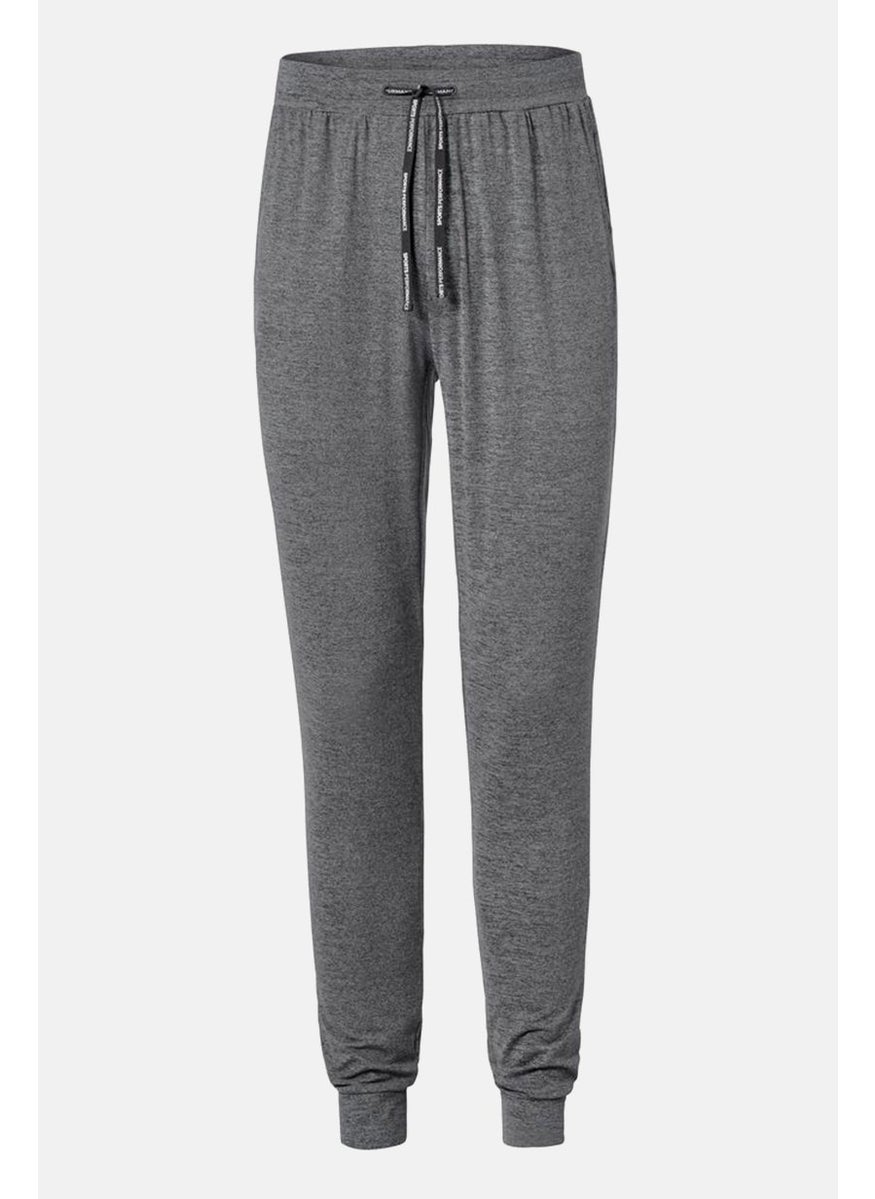 Tchibo Men Sportswear Drawstring Track Pants, Grey  - Image 3