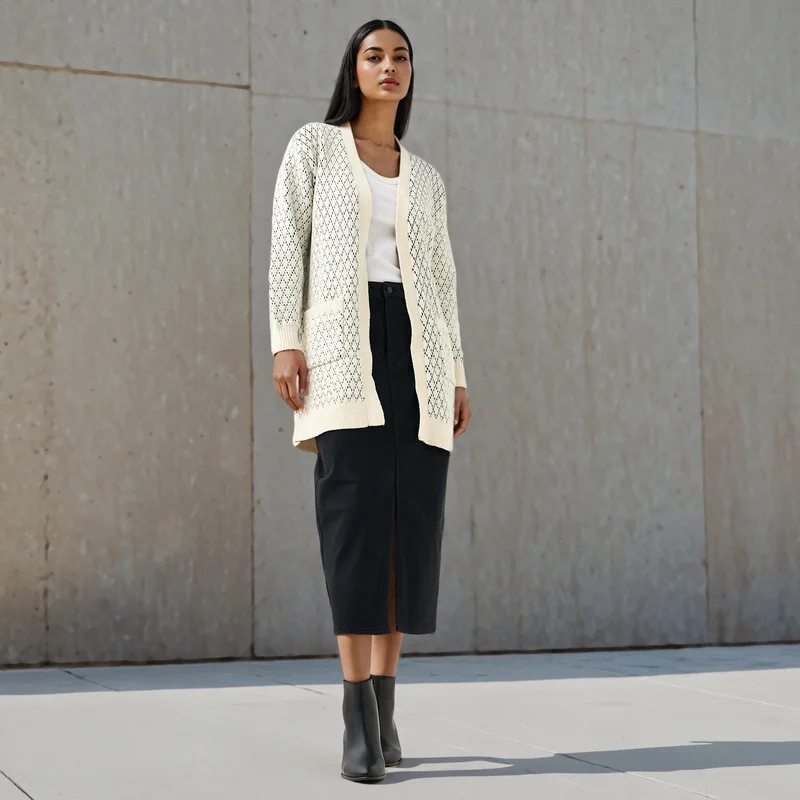 2Xtremz 2Xtremz Textured Longline Cardigan