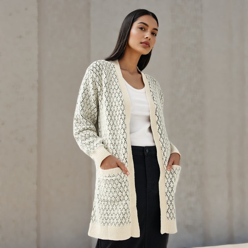 2Xtremz Textured Longline Cardigan - Image 1