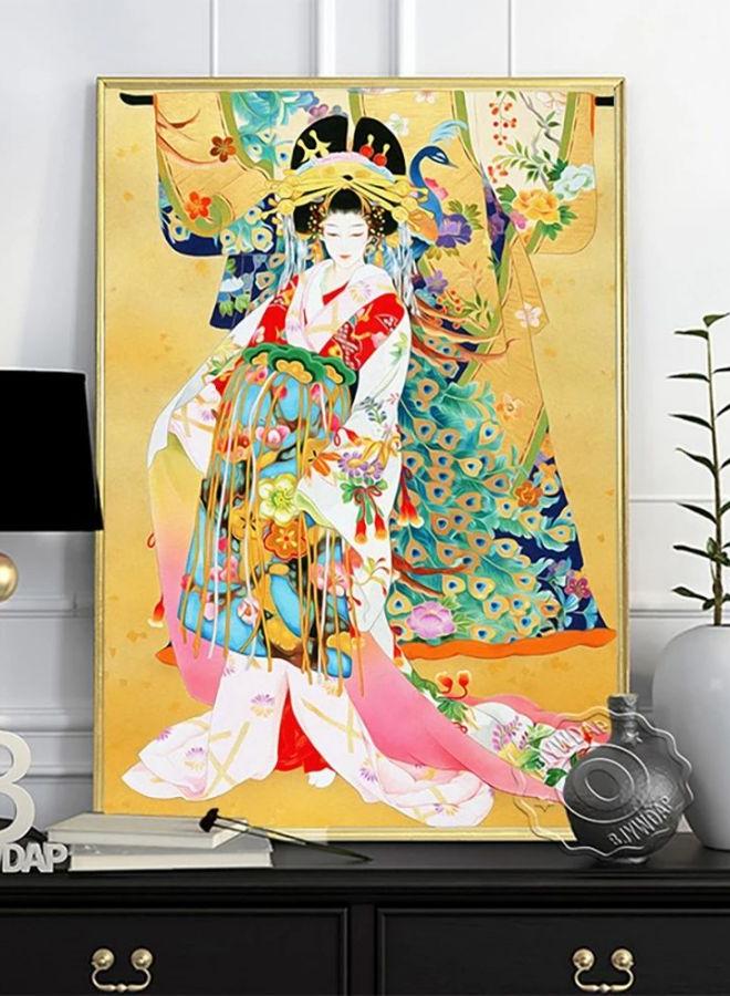 Skiyu Purple Robe Poster, Kimono Woman Portrait Painting, Vintage Japanese Character Wall Art, Living Room Wall Decor, Idea gift - Image 1