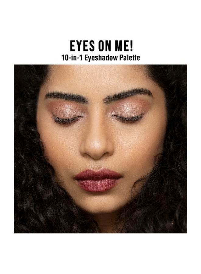 Nykaa Cosmetics Eyes On Me 10-in-1 Eyeshadow Palette, Sundowner Stunner, 1 pc - Intense Pigment Eye Makeup - Long-Wearing Eye Shadow, Easy to Blend - Image 5
