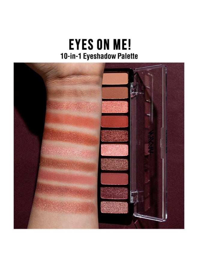 Nykaa Cosmetics Eyes On Me 10-in-1 Eyeshadow Palette, Sundowner Stunner, 1 pc - Intense Pigment Eye Makeup - Long-Wearing Eye Shadow, Easy to Blend - Image 4