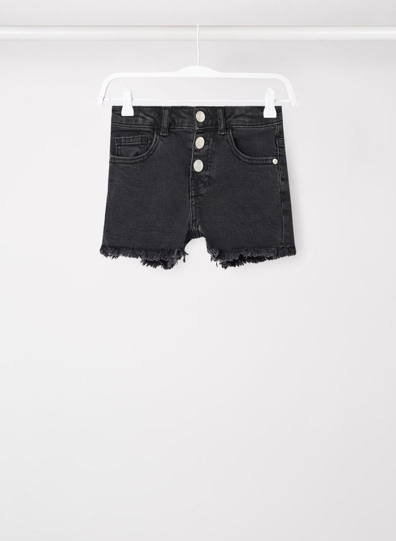 MANGO Kids Buttoned Denim Shorts - Image 1