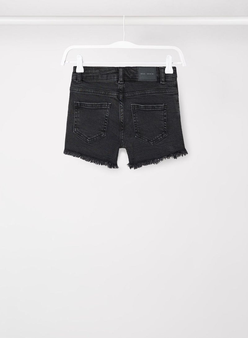 MANGO Kids Buttoned Denim Shorts - Image 2