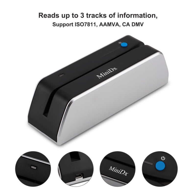 MiniDX MSR X6 Bluetooth Magnetic Swipe Card Reader Writer Encoder 3-Track MSRX6BT for Mobile/Tablets/PC - Image 2
