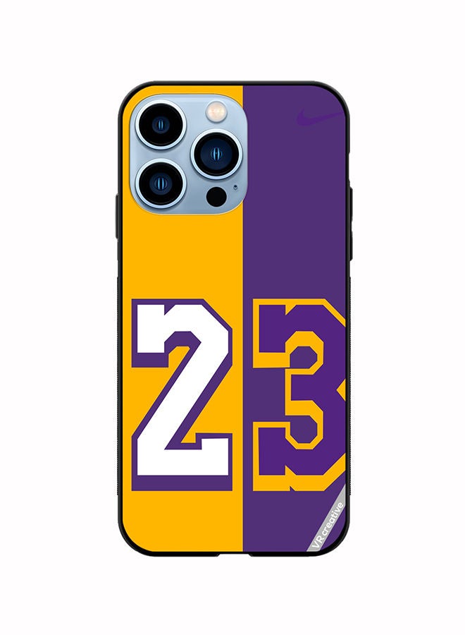 VR CREATIVE Protective Case Cover For Apple iPhone 14 Pro Max Purple Yellow Design Multicolour - Image 1