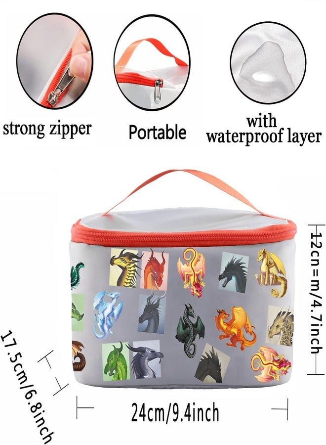 PXTIDY Dragon Novel Inspired Gift Fantasy Novel Dragon Cosmetic Organizer Bag Dragon Tribes For Dragon Lovers - Image 3