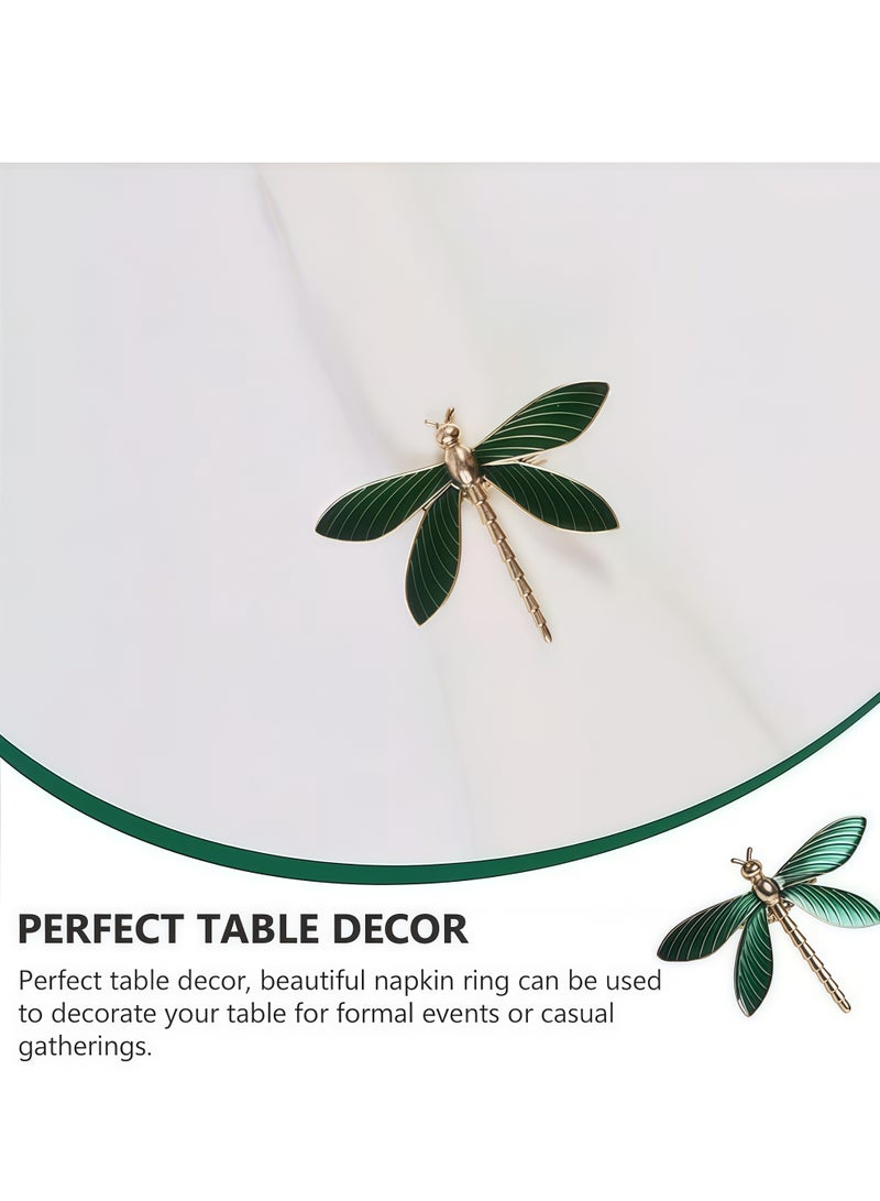 حامل حلقات مناديل مكون من 4 قطع لمناديل القماش، مجموعة حلقات مناديل لتزيين طاولة المناسبات الرسمية - Image 2