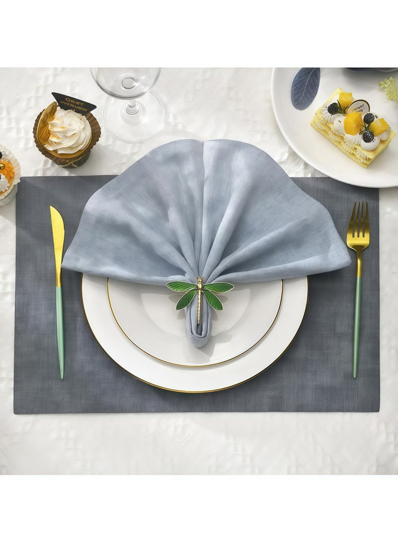 حامل حلقات مناديل مكون من 4 قطع لمناديل القماش، مجموعة حلقات مناديل لتزيين طاولة المناسبات الرسمية - Image 5