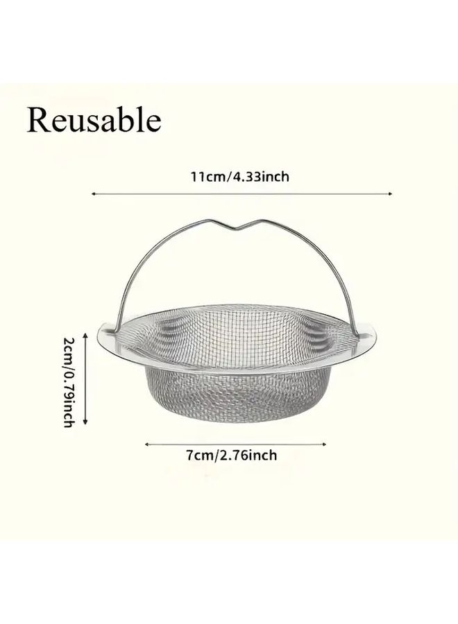 Heavy Duty Sink Filter with Handle No Touch Mesh Drain Strainer Easy Lift Cleaning System Rust Proof Sink Basket - Image 3