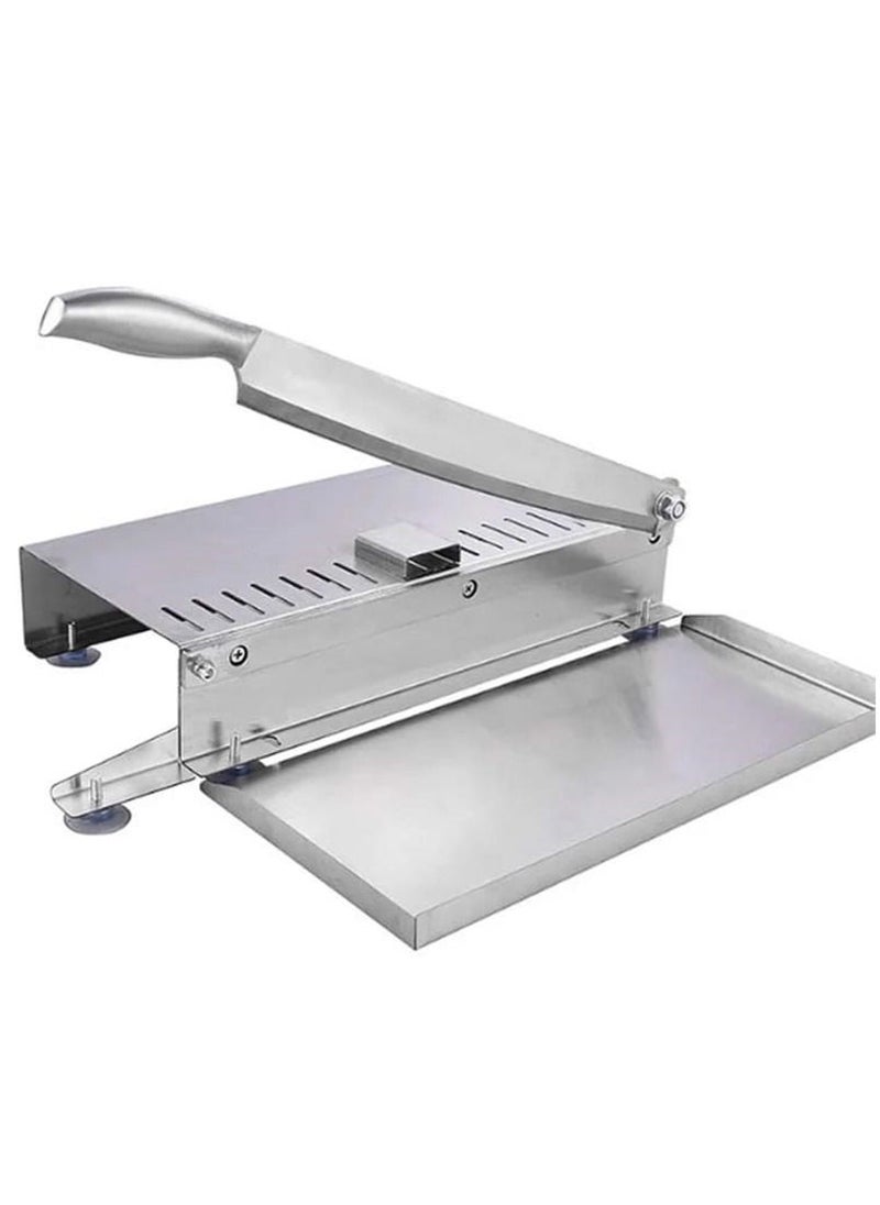 Generic - Manual Meat Cutting Machine Manual Household Stainless Steel Bone Cutting Machine Chicken Lamb Ribs Herbs and Pastries Cutter - Image 1