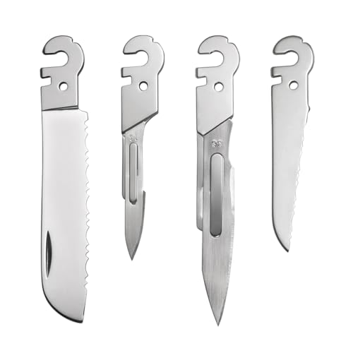 Roxon FT02 Build Your Own Multitool Accessory for Flex Multitool (4 pcs A set included Small Serrated Blade, Small & Large Scalpel, Large Serrated Blade) Replaceable Tools for all kinds of Knives - Image 1