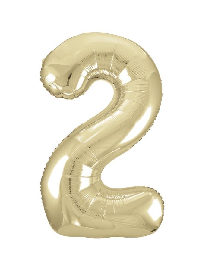 34" Gold Foil Number 2 Balloon